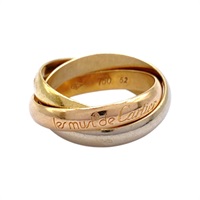 18K 三色三金 Trinity 戒指【Cartier 卡地亞】