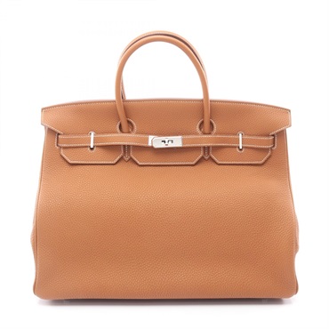 HERMES 愛馬仕 Birkin 40 柏金包 手提包 金棕色 Togo牛皮 □N刻 銀扣