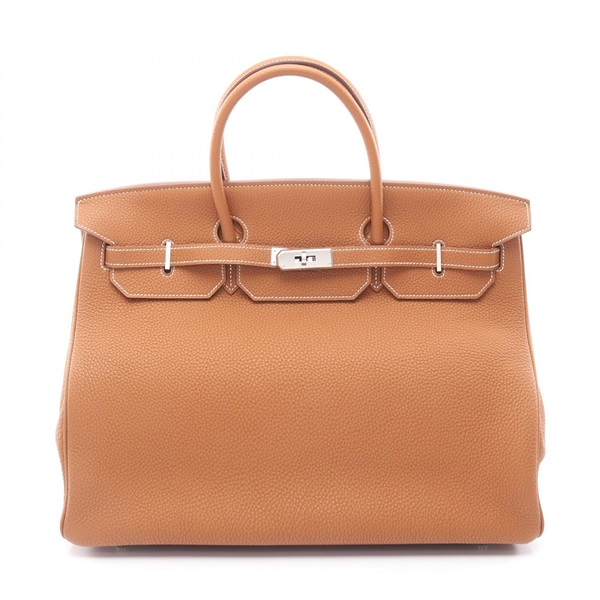 HERMES 愛馬仕 Birkin 40 柏金包 手提包 金棕色 Togo牛皮 □N刻 銀扣
