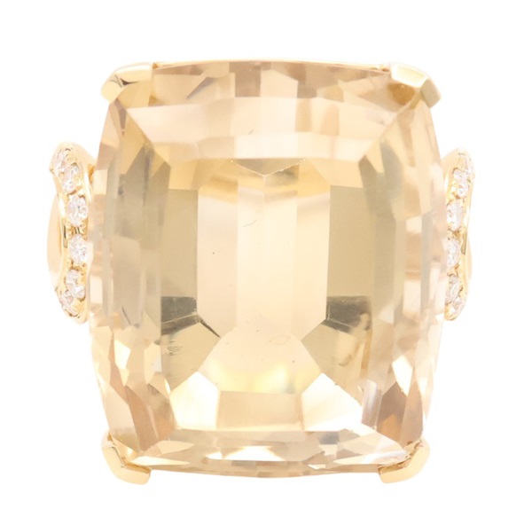 18K黃金 黃水晶 鑽石 戒指【JEWELRY 無品牌珠寶】 Citrine 15.0g