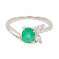 PT900鉑金 綠寶石 戒指【JEWELRY 無品牌珠寶】 Emerald 5.1g