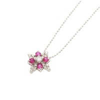 18K白金 紅寶石 項鍊 【JEWELRY 無品牌珠寶】
