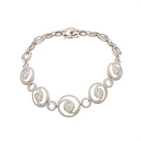 18K白金 鑽石 手鏈【JEWELRY 無品牌珠寶】