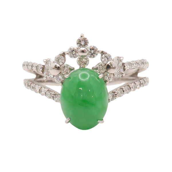 Pt900鉑金 鑽石 戒指【JEWELRY 無品牌珠寶】 Jade 6g