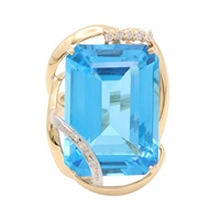 18K黃金 藍托帕石 戒指【JEWELRY 無品牌珠寶】