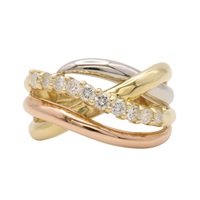 18K玫瑰金/黃金/PT900柏金 戒指【JEWELRY 無品牌珠寶】 Diamond 6.8g