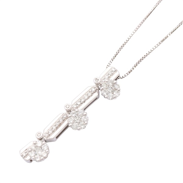 18K 白金 鑽石 項鍊【JEWELRY 無品牌珠寶】