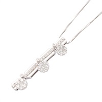 18K 白金 鑽石 項鍊【JEWELRY 無品牌珠寶】