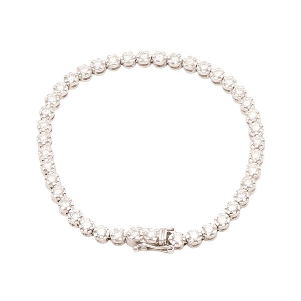 18K白金 鑽石 手鍊【JEWELRY 無品牌珠寶】