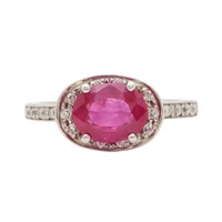 紅寶石 PT900鉑金 鑽石 戒指【JEWELRY 無品牌珠寶】