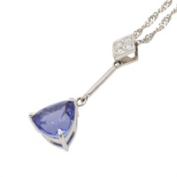 PT900/PT850鉑金 坦尚石 墜飾 項鍊【JEWELRY 無品牌珠寶】 Tanzanite 6.4g