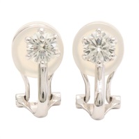PT900鉑金 鑽石 夾式耳環【JEWELRY 無品牌珠寶】 Diamond 3.8g
