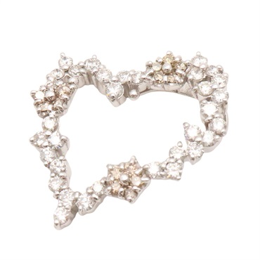 18K白金 鑽石 愛心 墜飾【JEWELRY 無品牌珠寶】 Diamond 4.4g