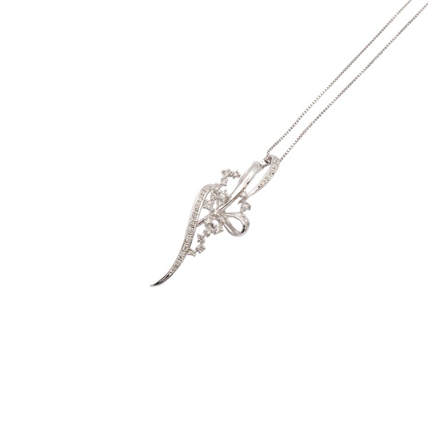 18K白金 鑽石 項鍊【JEWELRY 無品牌珠寶】