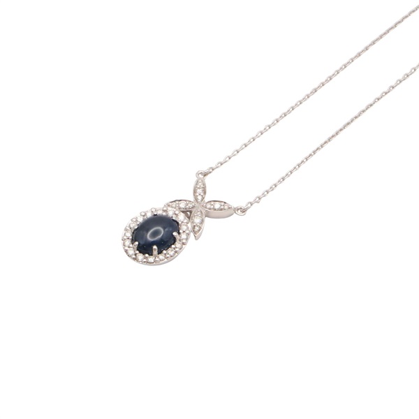 18K白金 藍寶石 項鍊【JEWELRY 無品牌珠寶】 Sapphire 7.3g
