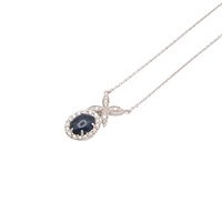 18K白金 藍寶石 項鍊【JEWELRY 無品牌珠寶】 Sapphire 7.3g