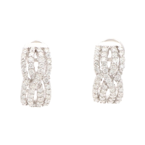 JEWELRY 無品牌珠寶 鑽石 18K白金 針式耳環
