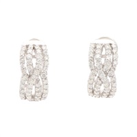 JEWELRY 無品牌珠寶 鑽石 18K白金 針式耳環