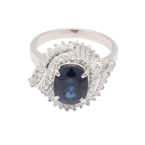 JEWELRY 無品牌珠寶 藍寶石 鑽石 PT900鉑金戒指