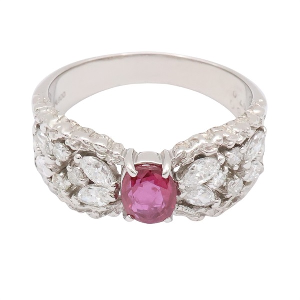 JEWELRY 無品牌珠寶 紅寶石 鑽石 PT900鉑金戒指