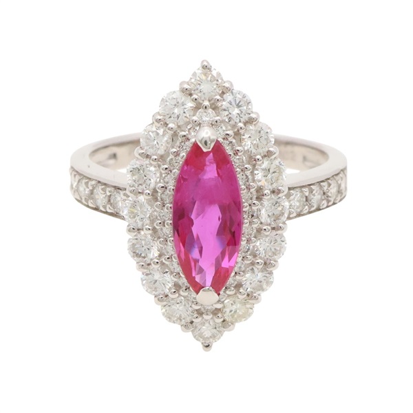 JEWELRY 無品牌珠寶 紅寶石 鑽石 PT900鉑金戒指