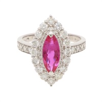 JEWELRY 無品牌珠寶 紅寶石 鑽石 PT900鉑金戒指