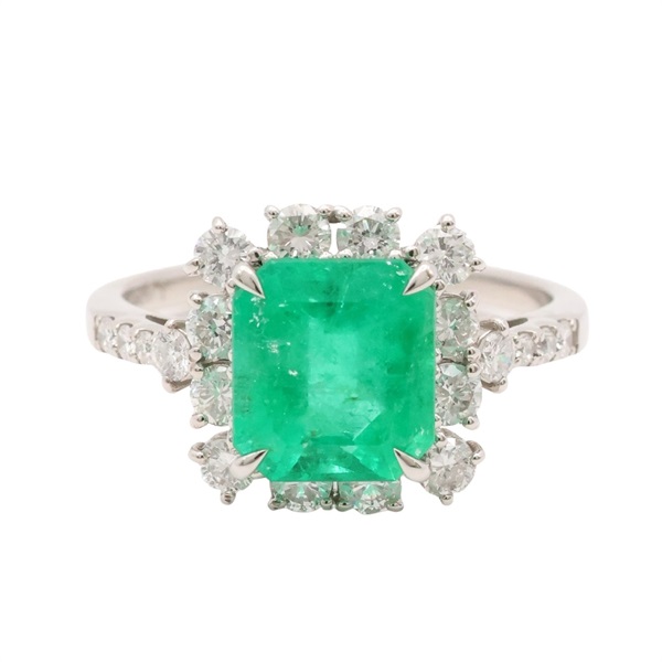 JEWELRY 無品牌珠寶 祖母綠 鑽石 PT900鉑金 戒指