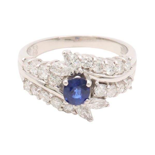 JEWELRY 無品牌珠寶 藍寶石 鑽石 PT900鉑金 戒指