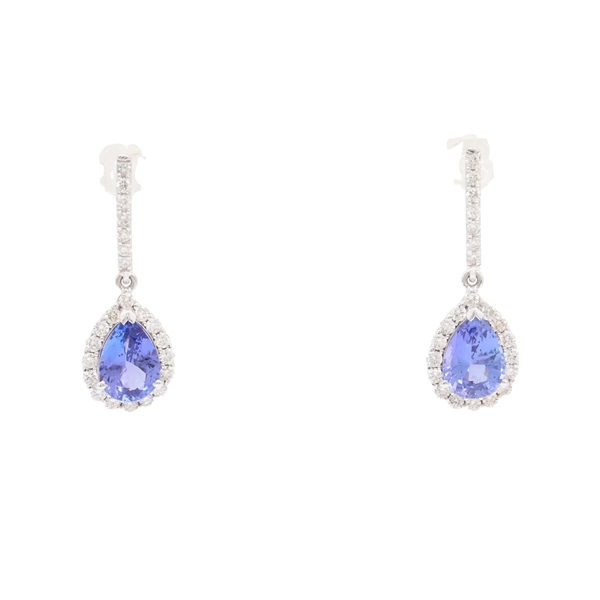 JEWELRY 無品牌珠寶 坦桑石 鑽石 18K白金 耳環