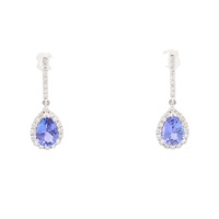JEWELRY 無品牌珠寶 坦桑石 鑽石 18K白金 耳環