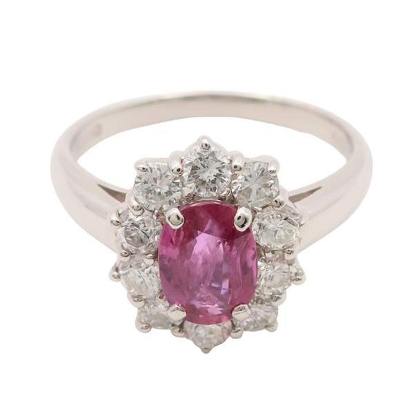 JEWELRY 無品牌珠寶 紅寶石 鑽石 PT850鉑金 戒指