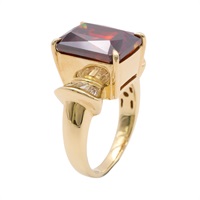 JEWELRY 無品牌珠寶 戒指 #54 閃鋅礦 鑽石 18K黃金 Sphalerite 12.3g