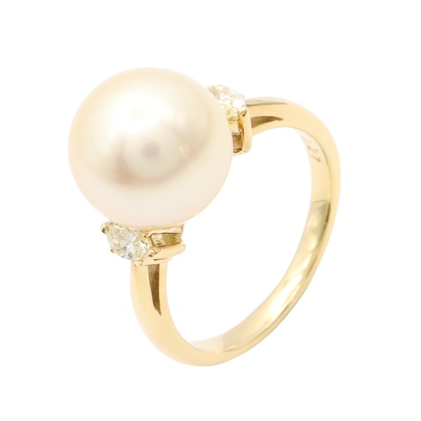 JEWELRY 無品牌珠寶 戒指 #51.5 珍珠 鑽石 18K黃金 Pearl  5.5g