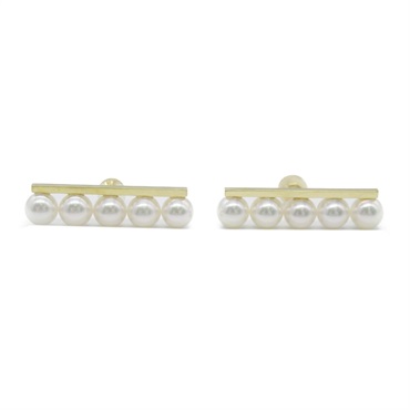 18黃K金 珍珠 Balance Plus 針式耳環 E-3842-18KYG