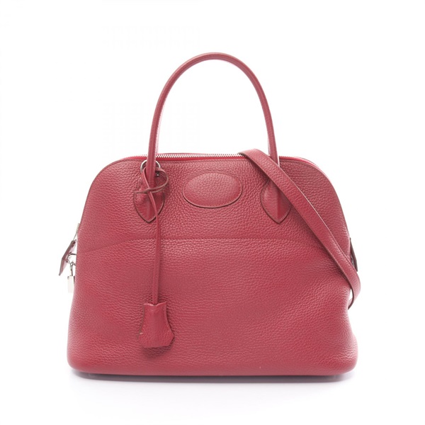 紅色 TC牛革 Bolide 31 柏莉包 兩用包 □R刻 銀扣 □R Ruby/PHW