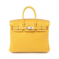 琥珀黃 Togo牛皮 Birkin 25 柏金包 手提包 B刻 銀扣【HERMES 愛馬仕】