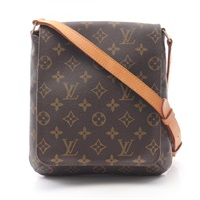 棕色 原花 帆布 Musette Salsa 肩背包【LOUIS VUITTON LV 路易威登】 M51387