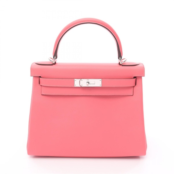 HERMES 愛馬仕 Kelly 28 凱莉包 兩用包 杜鵑粉 Evercolor牛皮 Y刻 銀扣