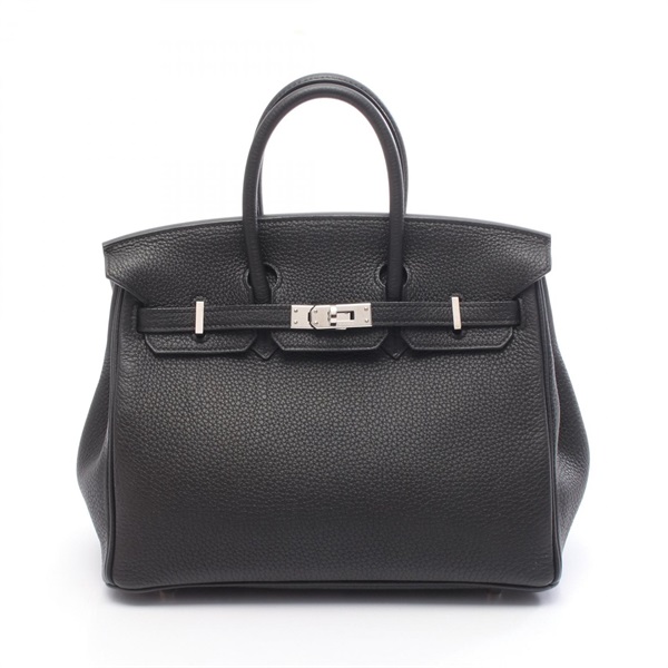 HERMES 愛馬仕 Birkin 25 柏金包 手提包 黑色 Togo 牛皮 X刻 銀扣