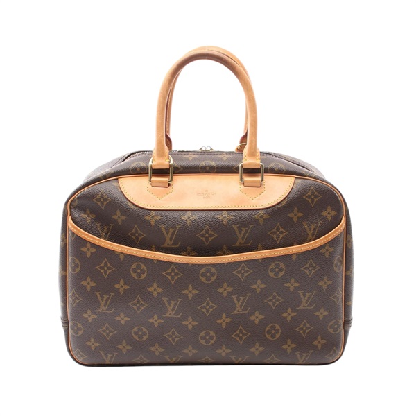 棕色 原花 PVC塗層帆布 Deauville 大珍包 手提包 M47270