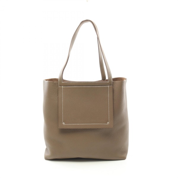 【再降價】大象灰 Taurillon牛皮 Cabasellier 46 托特包 Z刻【HERMES 愛馬仕】 Z刻 Etoupe