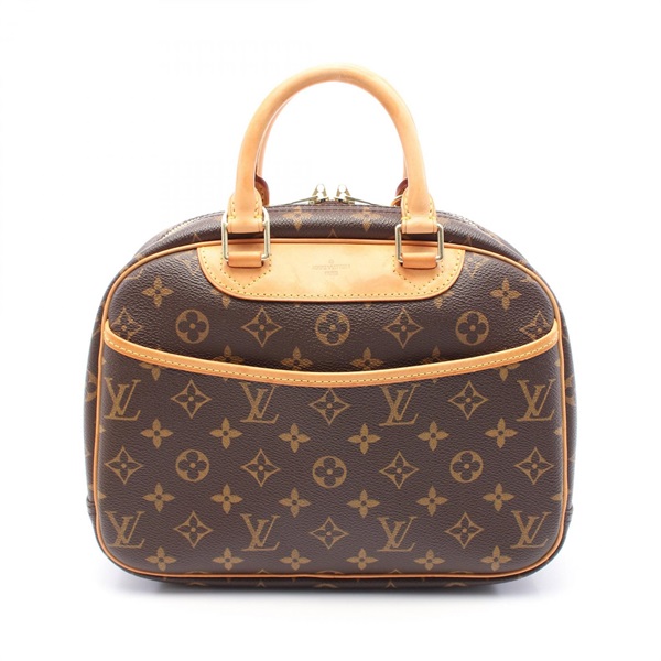 棕色 原花帆布 Trouville 手提包【LOUIS VUITTON LV 路易威登】 M42228