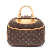 棕色 原花帆布 Trouville 手提包【LOUIS VUITTON LV 路易威登】 M42228