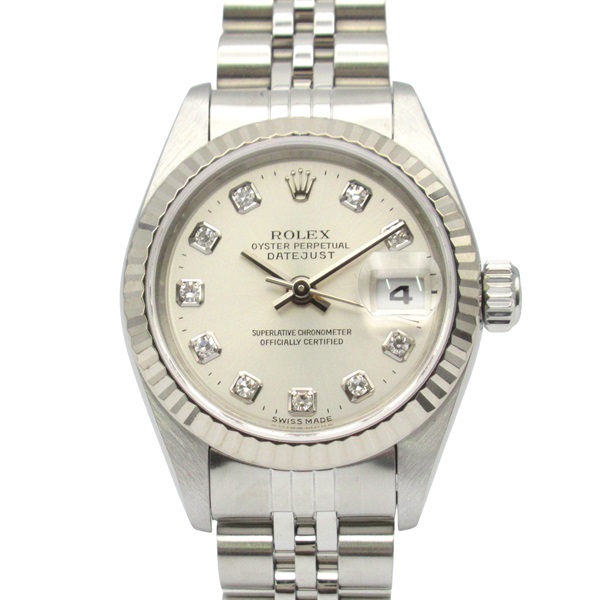 銀色錶盤 18K白金 不鏽鋼 Datejust 自動上鍊 腕錶【ROLEX 勞力士】 79174G