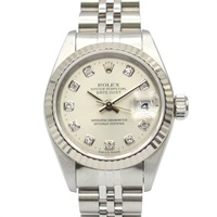 銀色錶盤 18K白金 不鏽鋼 Datejust 自動上鍊 腕錶【ROLEX 勞力士】 79174G