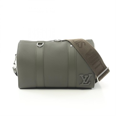 LOUIS VUITTON LV 路易威登 City Keepall 肩背包 卡其色 Aerogram 皮革 無附吊牌 M21437