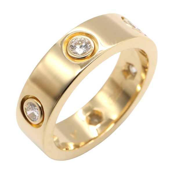 18K 黃金 鑽石 Love 戒指 50【Cartier 卡地亞】