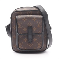 棕色 原花 帆布 Christopher Wearable 肩背包【LOUIS VUITTON LV 路易威登】 M69404