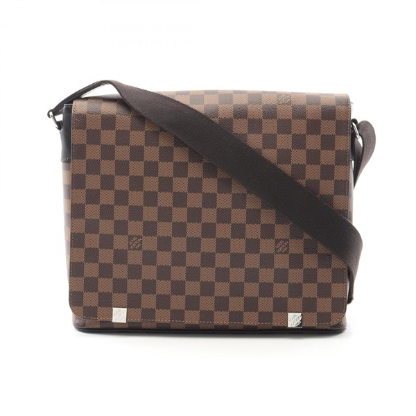 棕色 棋盤格帆布 District MM 肩背包【LOUIS VUITTON LV 路易威登】 N41032