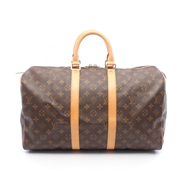 棕色 原花帆布 Keepall 45 手提包 行李袋【LOUIS VUITTON LV 路易威登】 M41428